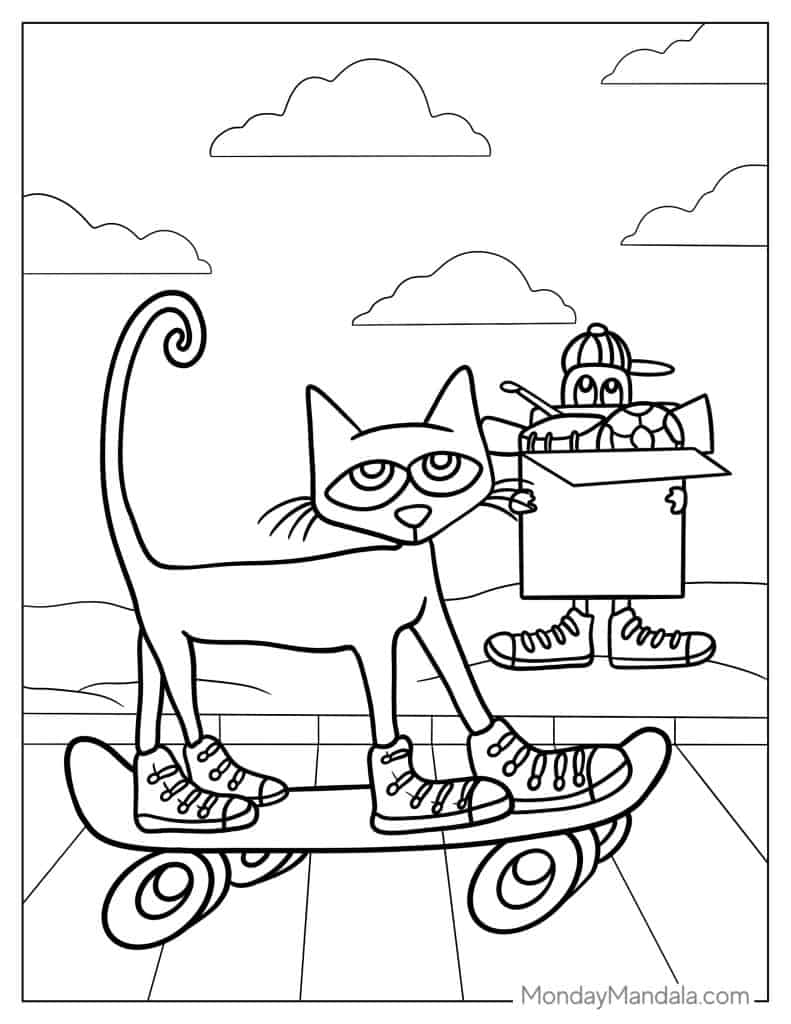 34 Groovy Pete The Cat Coloring Pages Printable 20