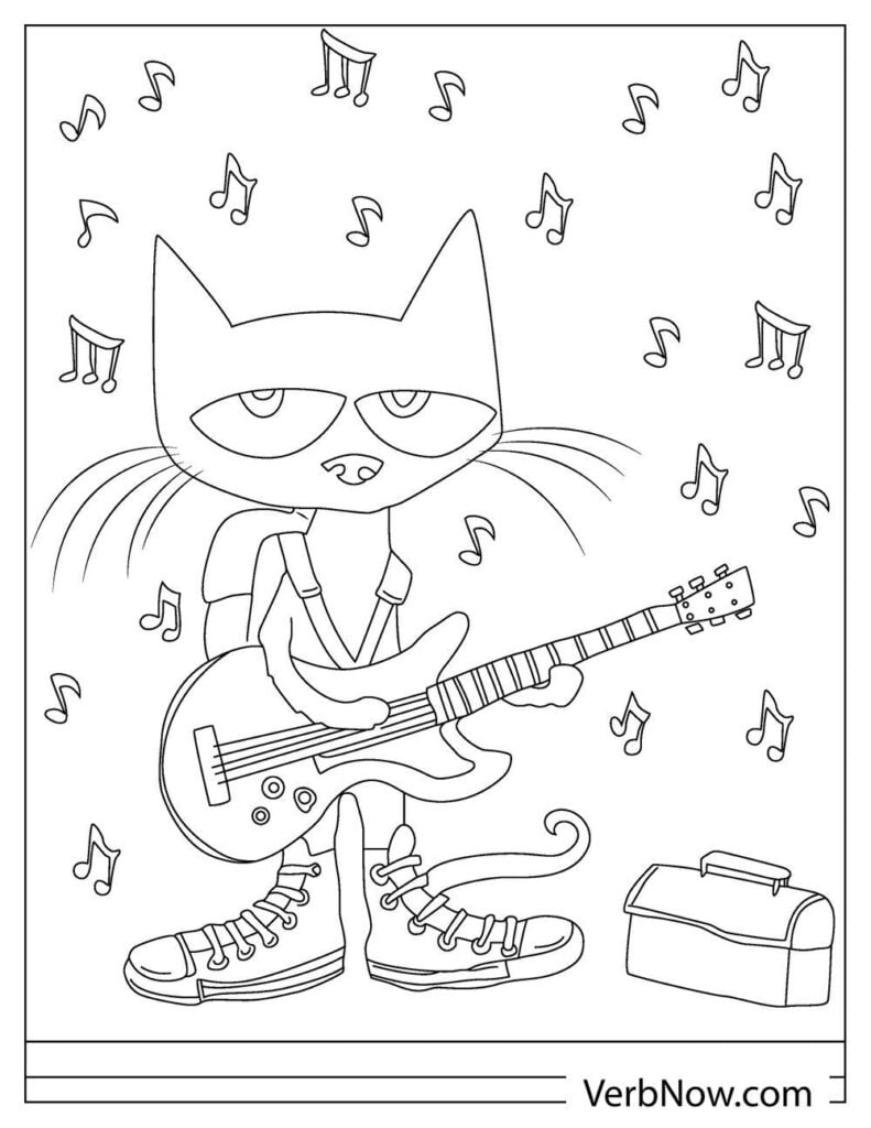 34 Groovy Pete The Cat Coloring Pages Printable 3