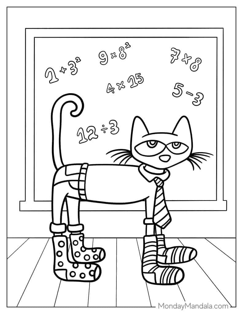 34 Groovy Pete The Cat Coloring Pages Printable 33