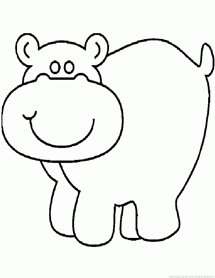 35 Happy Hippo Coloring Pages Printable 12