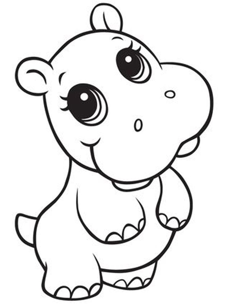 35 Happy Hippo Coloring Pages Printable 19