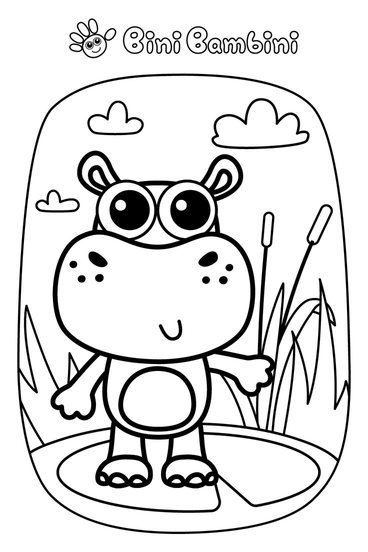 35 Happy Hippo Coloring Pages Printable 22