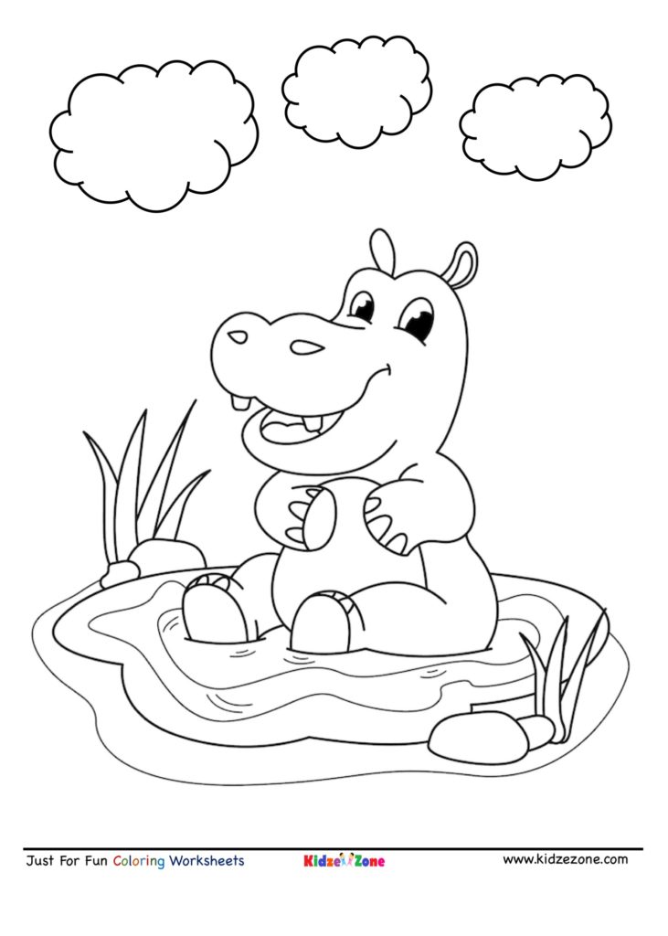 happy hippo coloring pages printable jpg