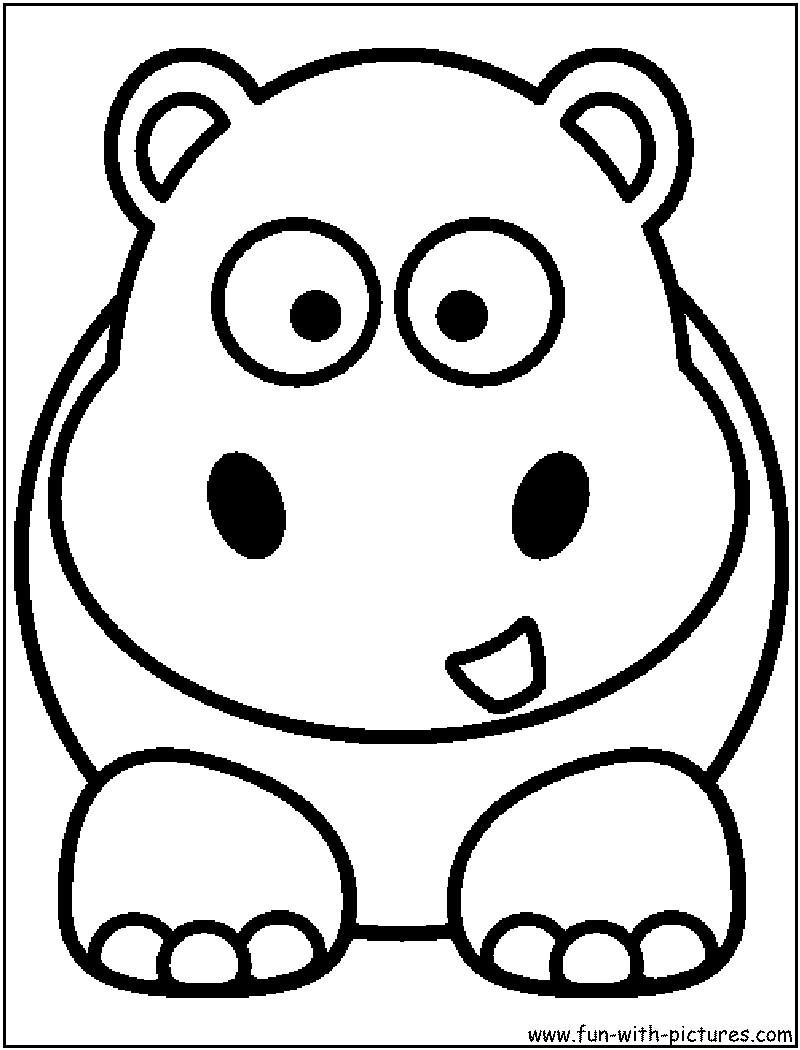 35 Happy Hippo Coloring Pages Printable 32