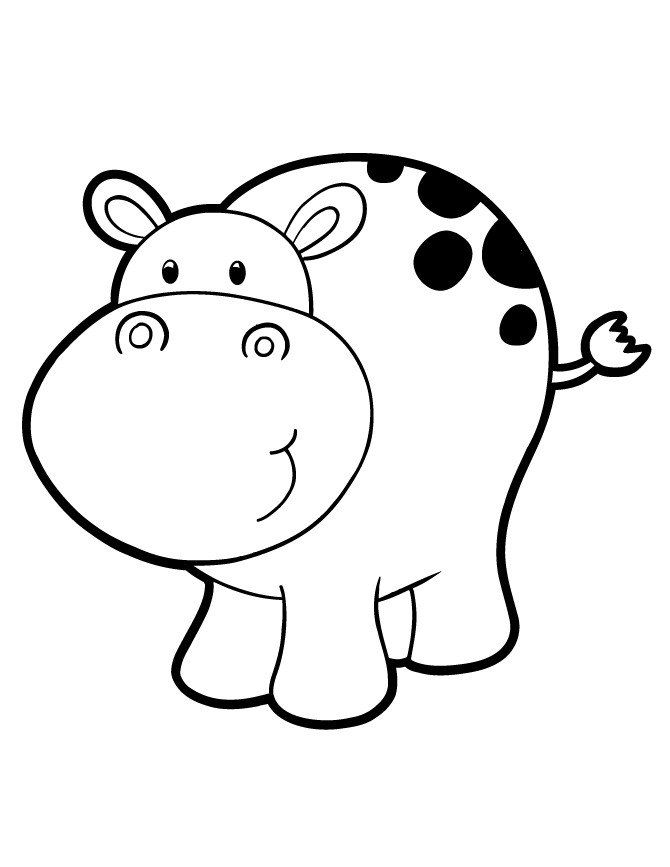 35 Happy Hippo Coloring Pages Printable 7