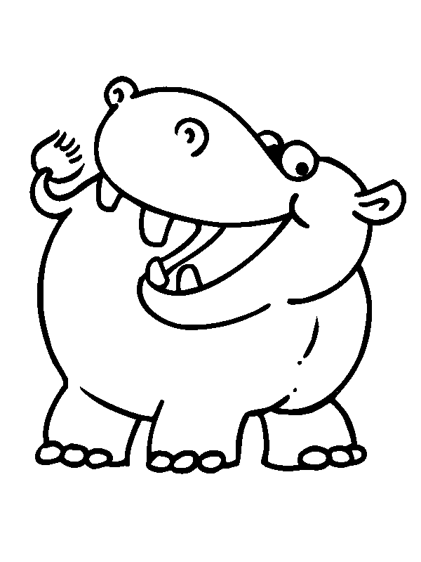 35 Happy Hippo Coloring Pages Printable 8