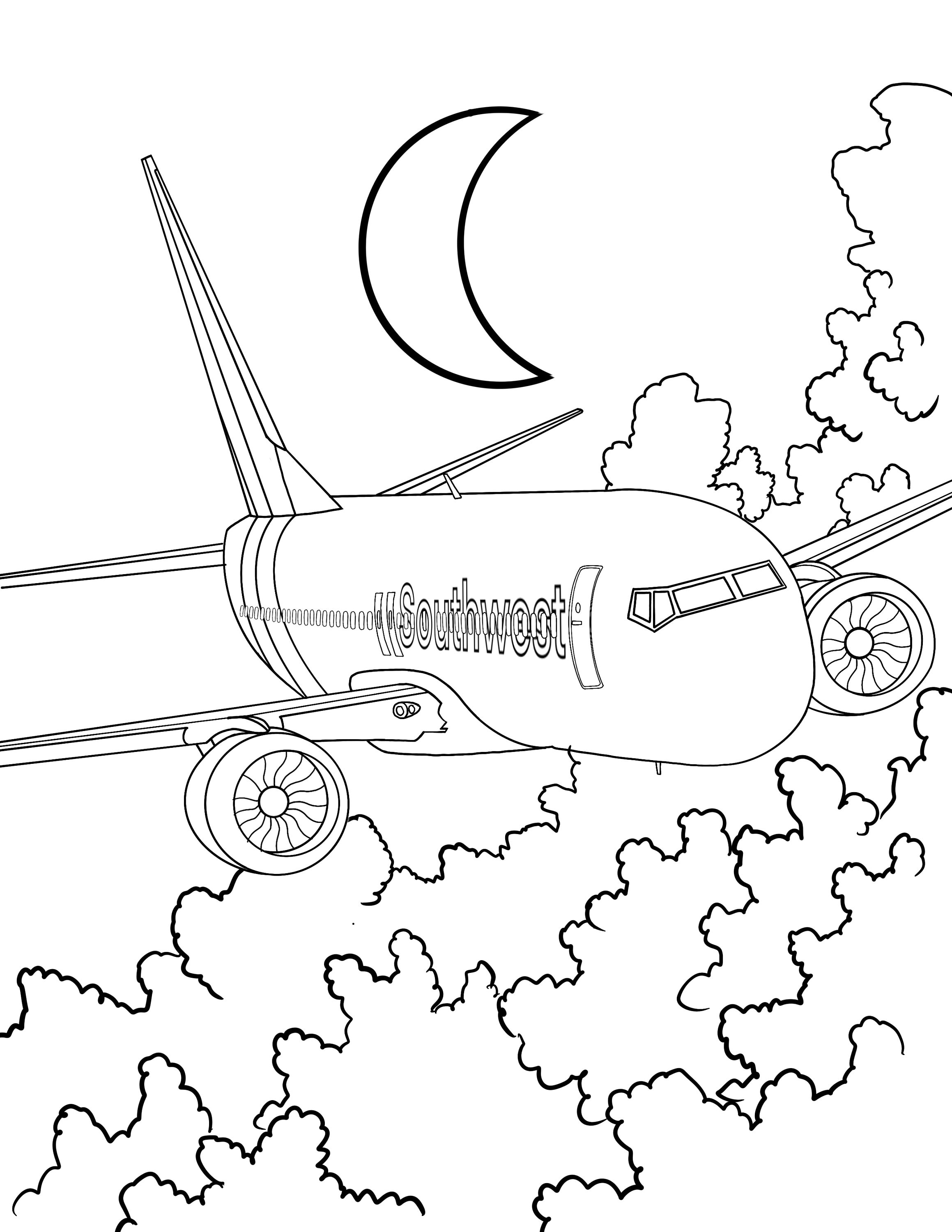 36 High-Flying Airplane Coloring Pages Printable 15