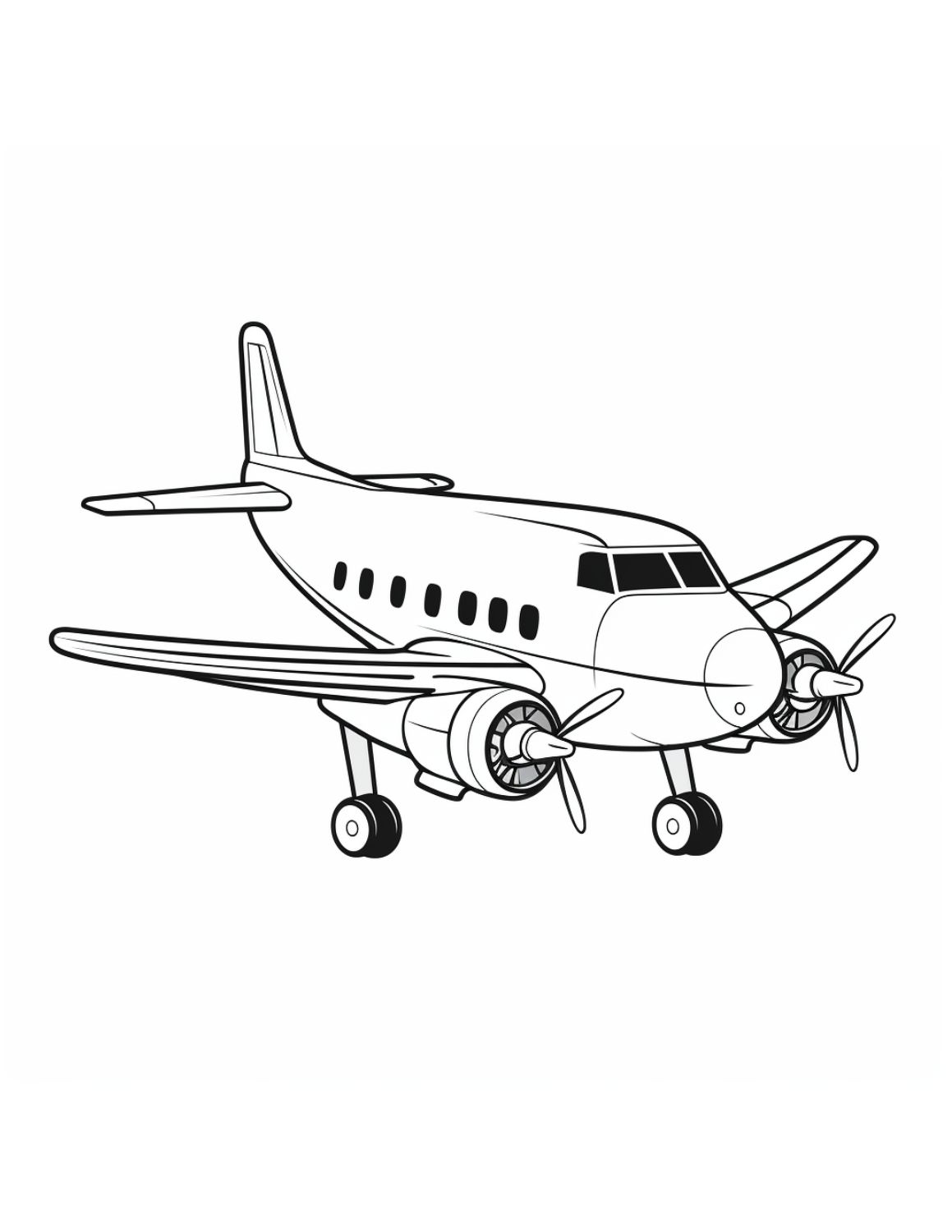 36 High-Flying Airplane Coloring Pages Printable 26