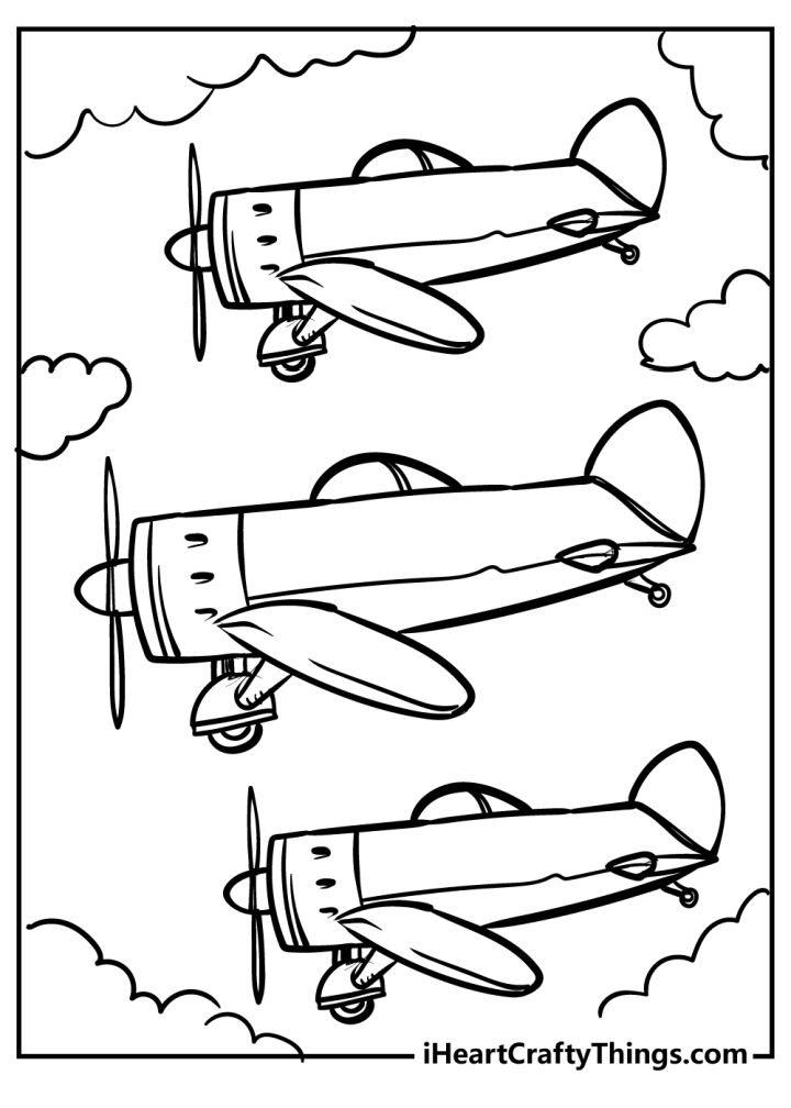 high flying airplane coloring pages printable jpg