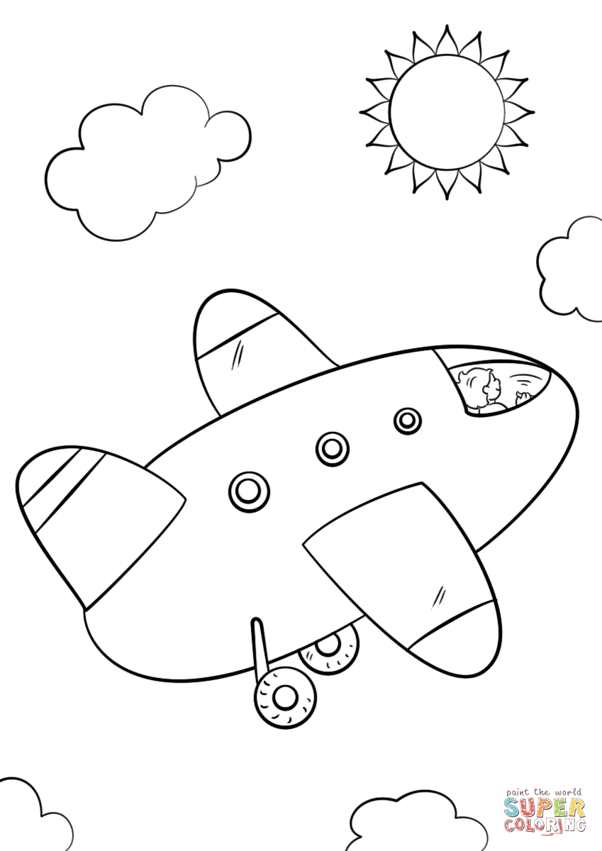 36 High-Flying Airplane Coloring Pages Printable 34