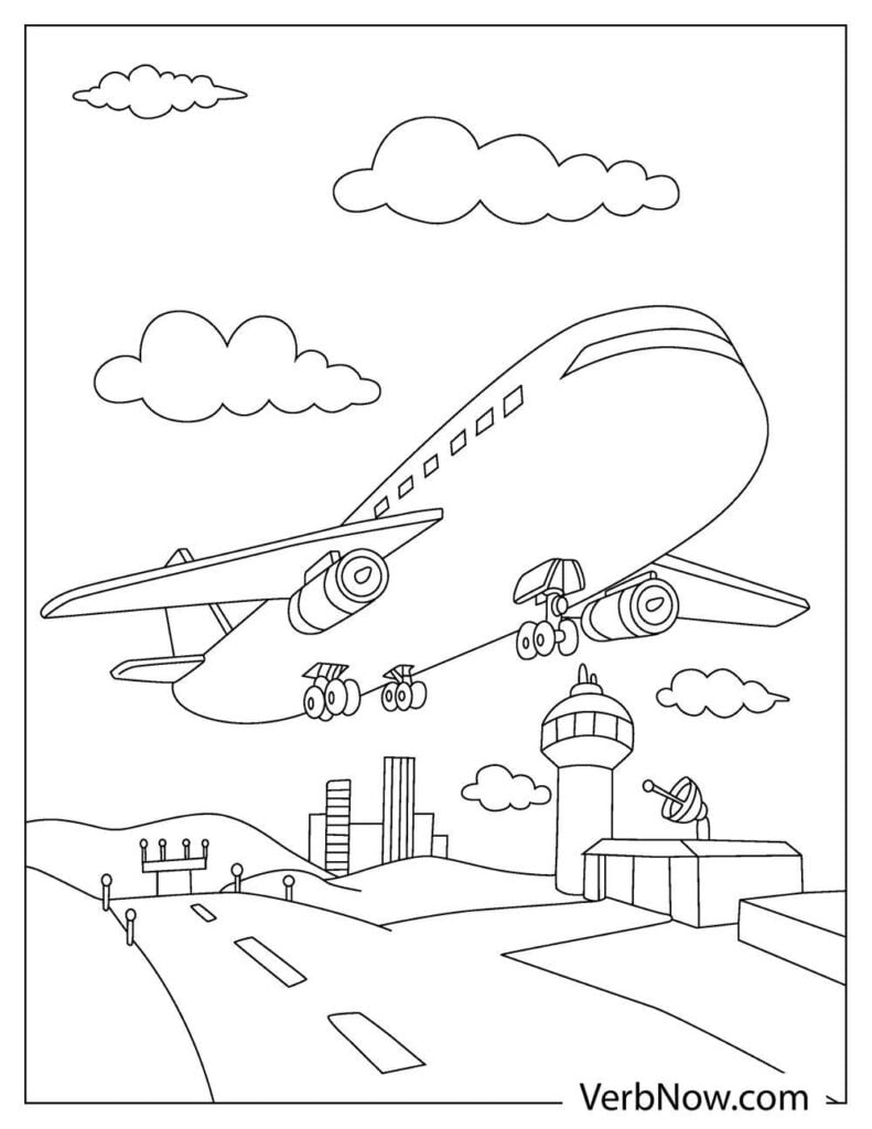 36 High-Flying Airplane Coloring Pages Printable 6