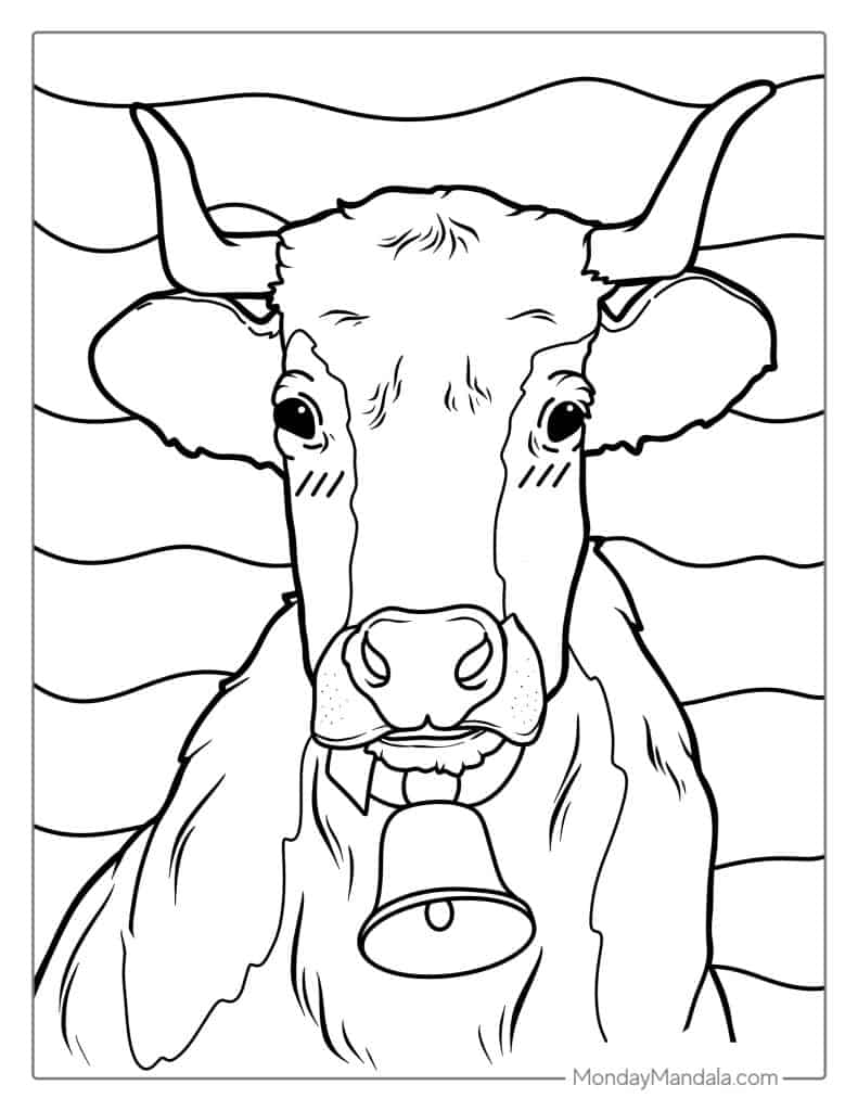 37 Moo-tiful Cow Coloring Pages Printable 10