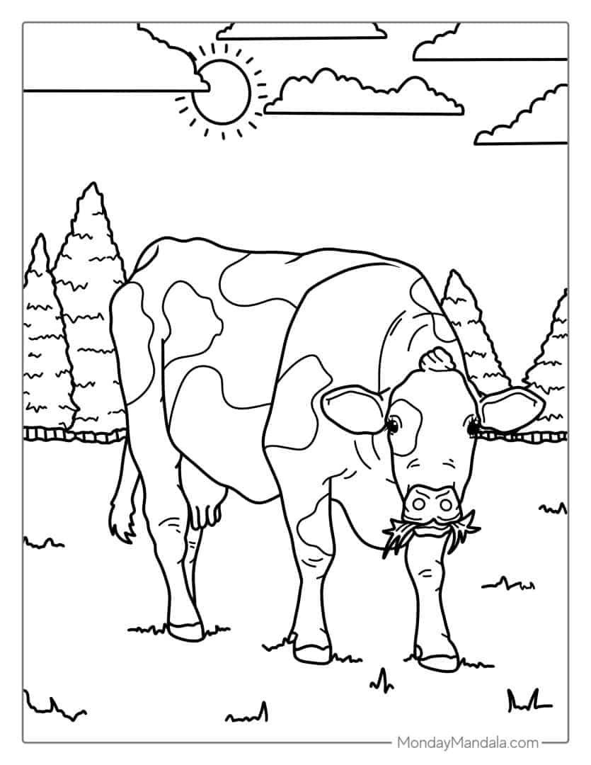 37 Moo-tiful Cow Coloring Pages Printable 16