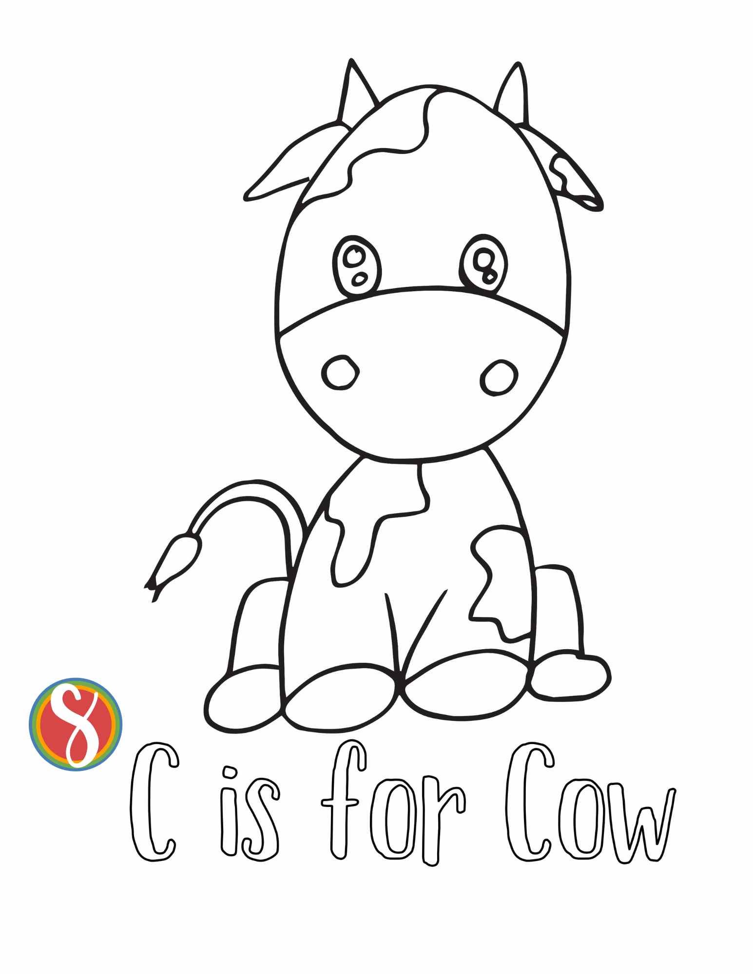 37 Moo-tiful Cow Coloring Pages Printable 7