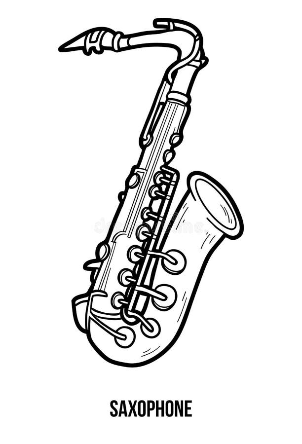 64 Melodic Saxophone Coloring Pages Printable 17