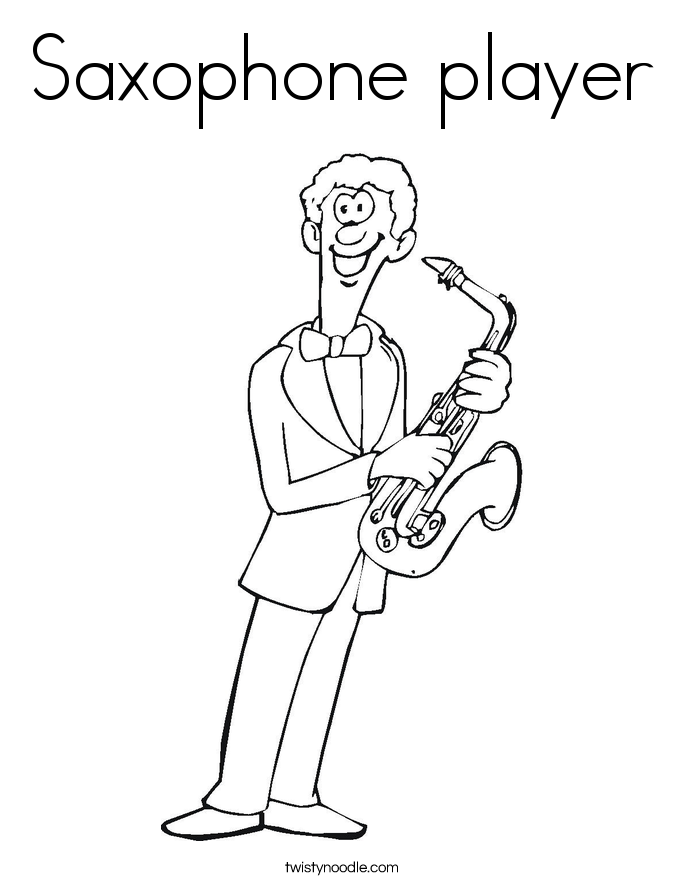 64 Melodic Saxophone Coloring Pages Printable 19