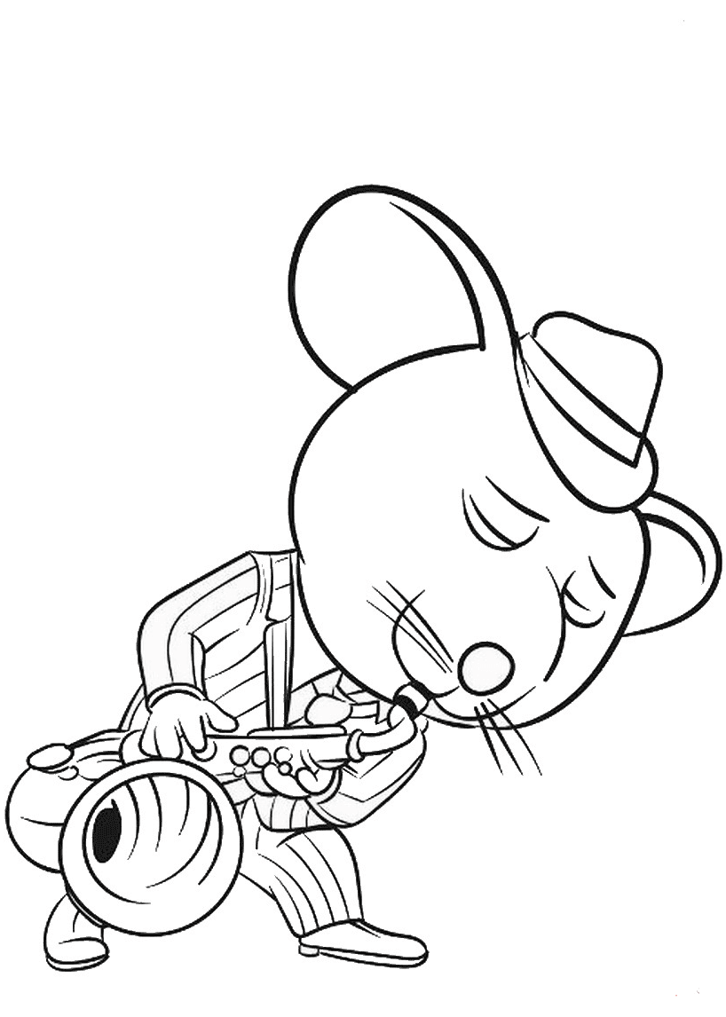 64 Melodic Saxophone Coloring Pages Printable 27