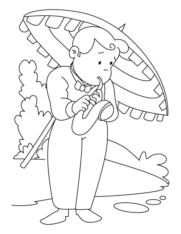 64 Melodic Saxophone Coloring Pages Printable 41