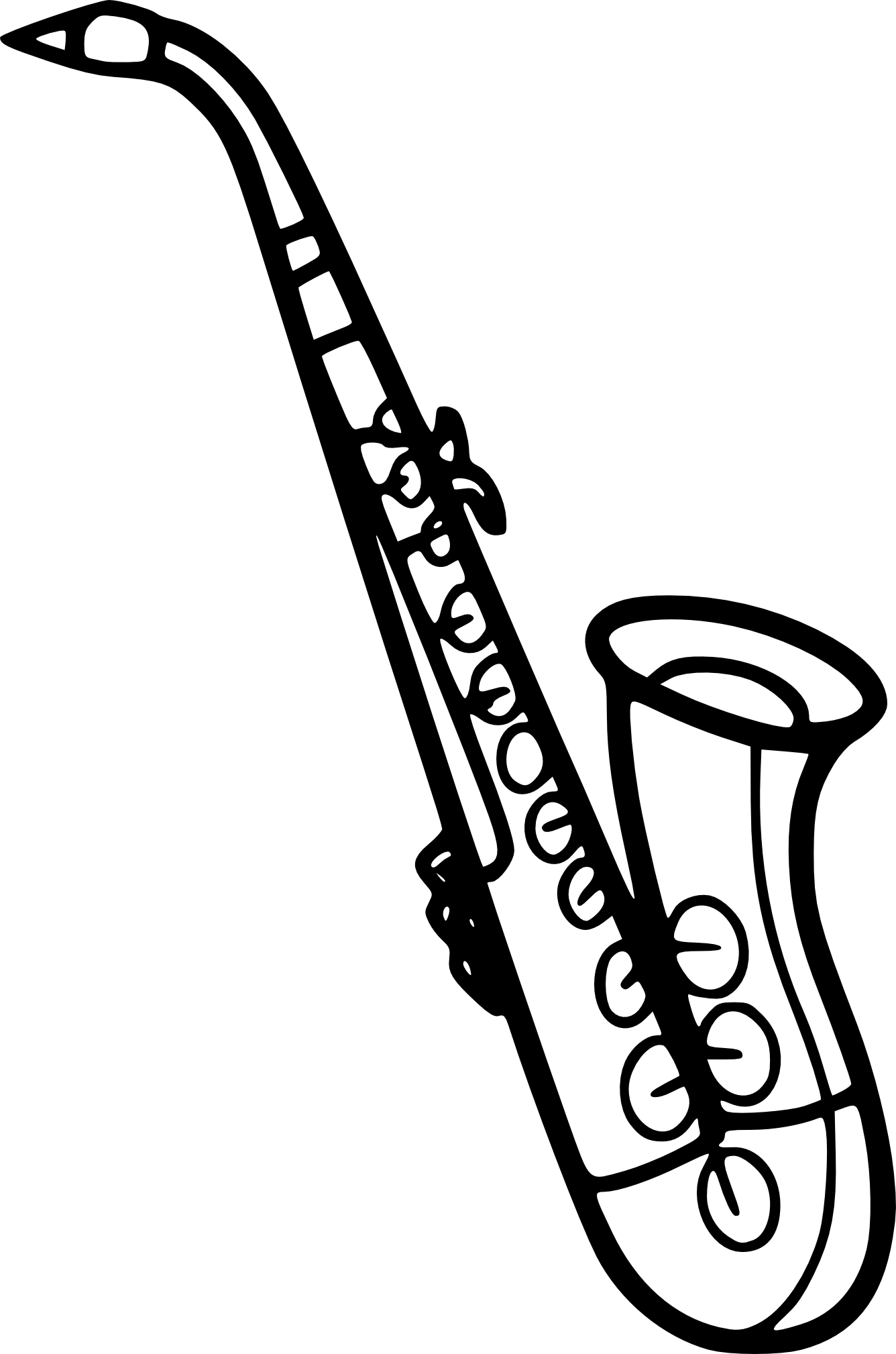 64 Melodic Saxophone Coloring Pages Printable 42