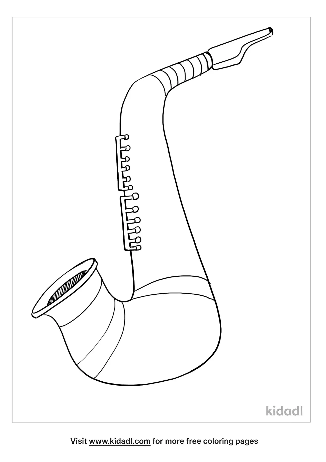 melodic saxophone coloring pages printable jpg