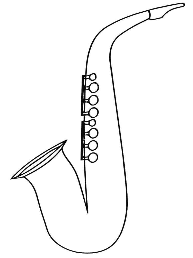 melodic saxophone coloring pages printable jpg