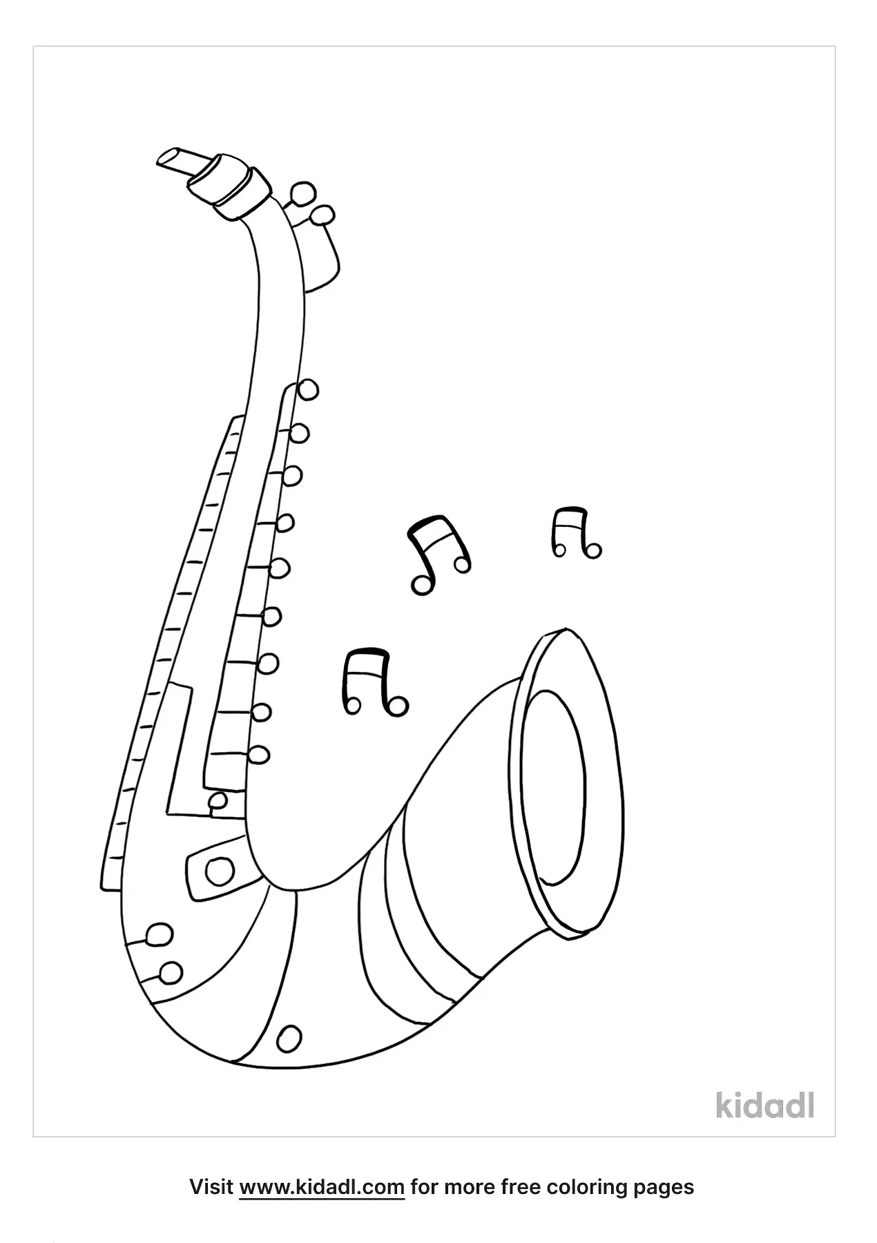 64 Melodic Saxophone Coloring Pages Printable 55