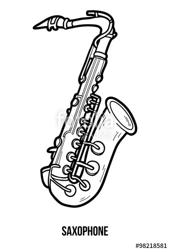 melodic saxophone coloring pages printable jpg