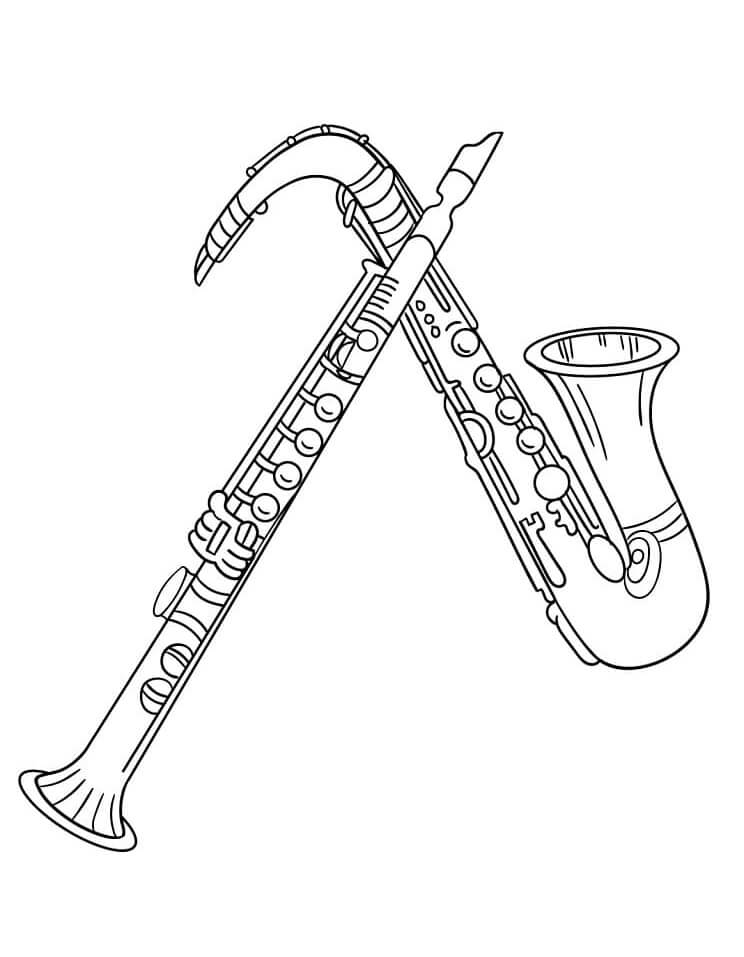 64 Melodic Saxophone Coloring Pages Printable 6