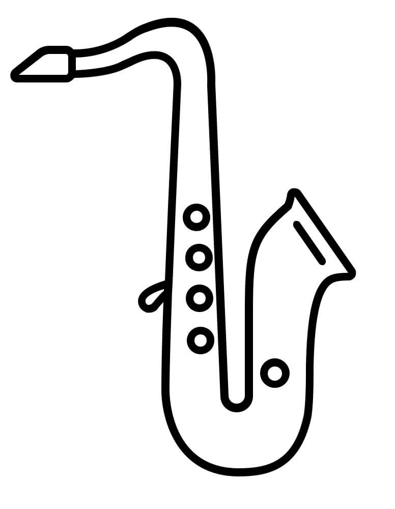 64 Melodic Saxophone Coloring Pages Printable 8