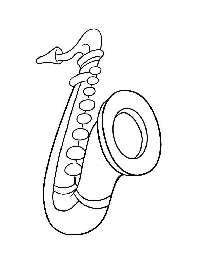 64 Melodic Saxophone Coloring Pages Printable 9