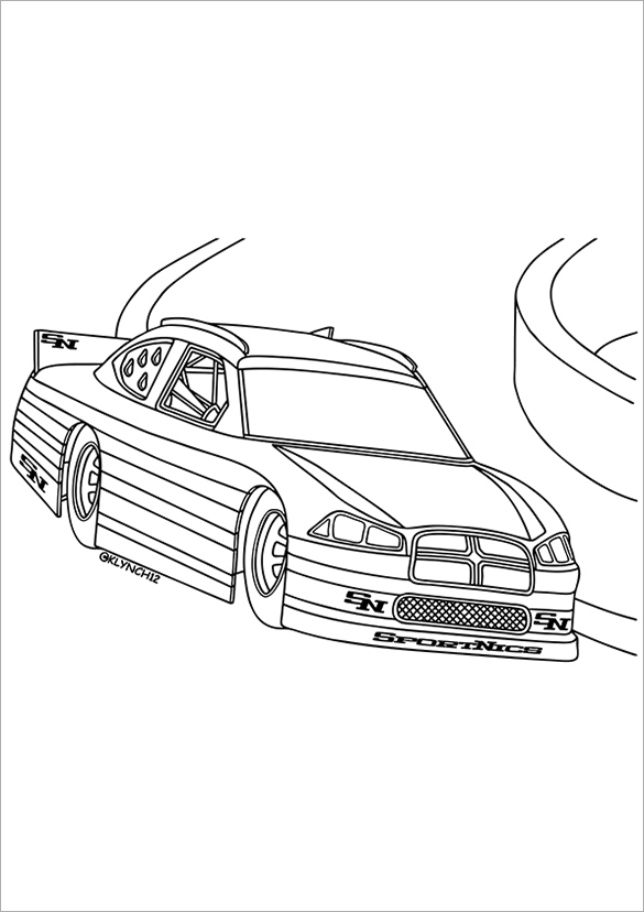 79 Race Car Coloring Pages for Kids Printable 10