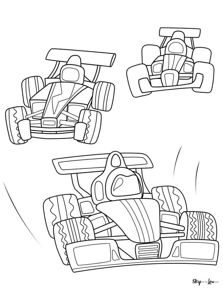 79 Race Car Coloring Pages for Kids Printable 6