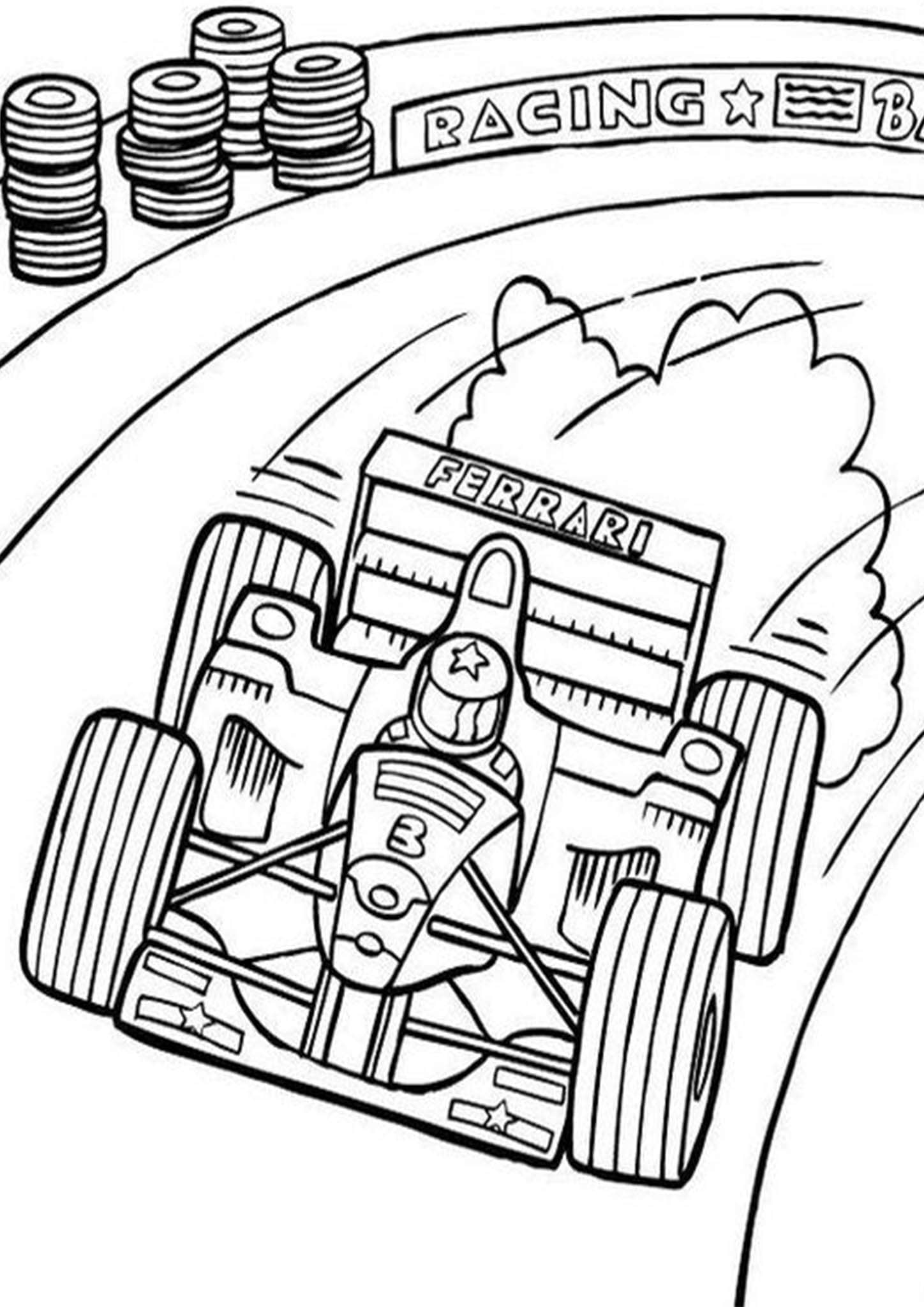 79 Race Car Coloring Pages for Kids Printable 8