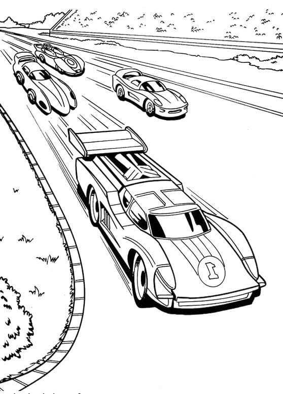 79 Race Car Coloring Pages for Kids Printable 9