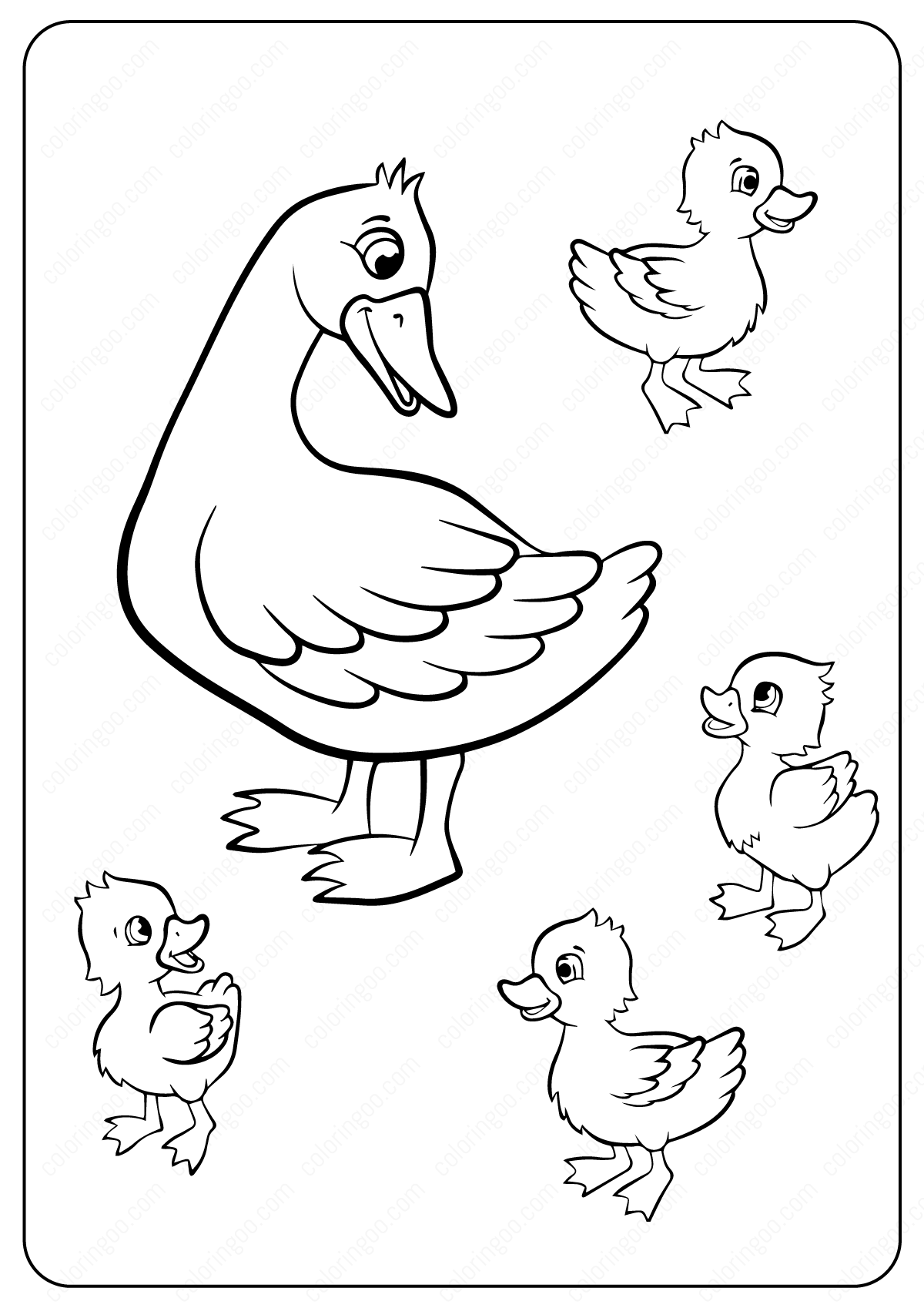 84 Duck Coloring Pages Printable 36