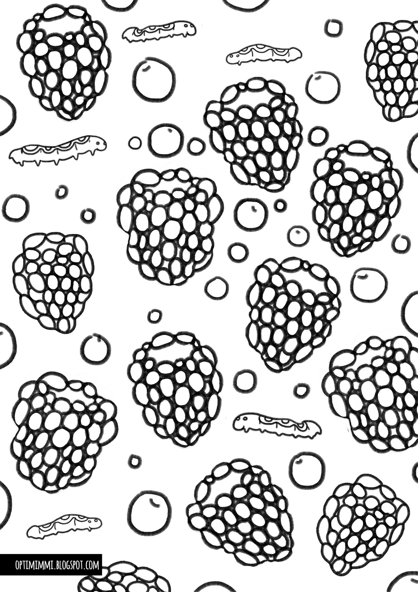 89 Raspberry Coloring Pages Printable 73