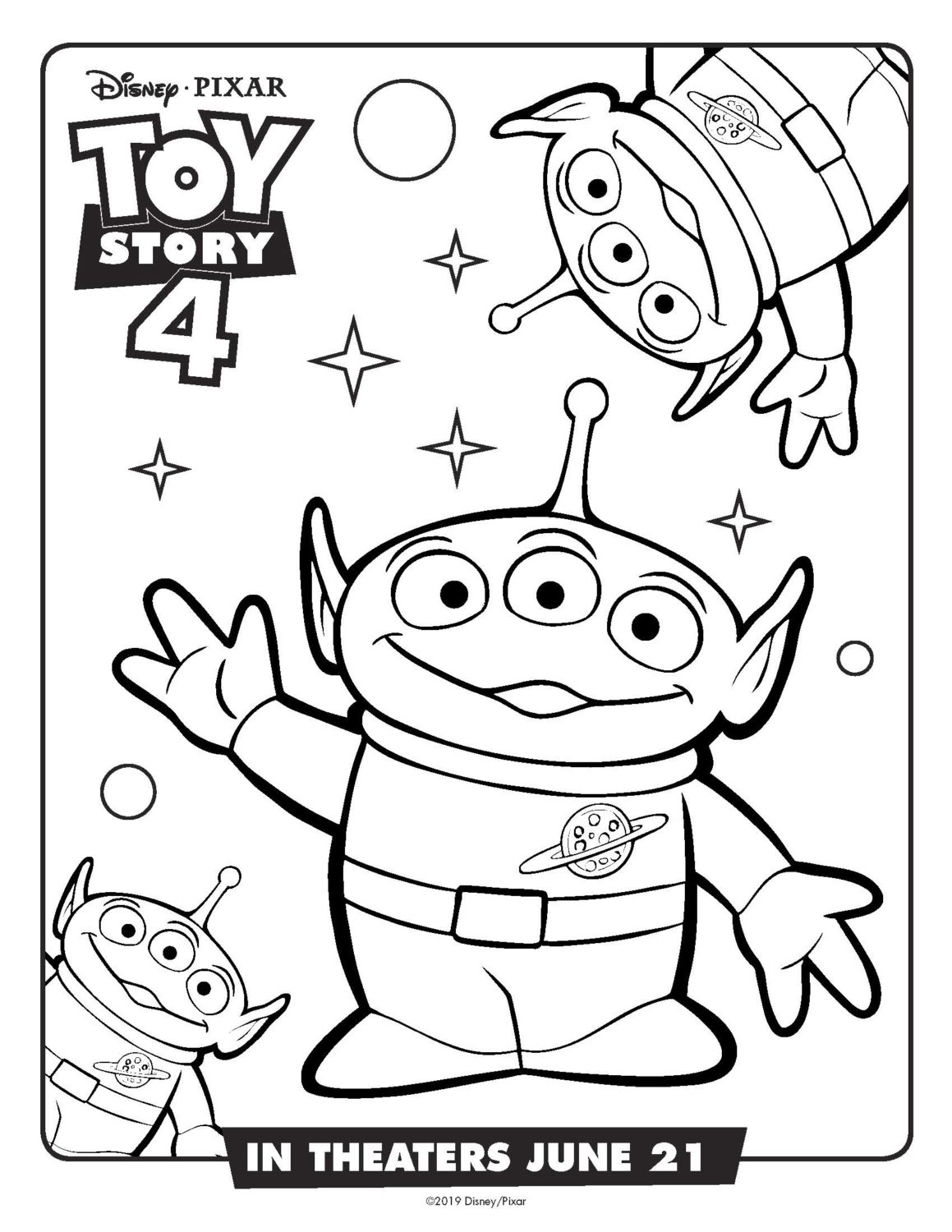 90 Toy Story Aliens Coloring Pages Printable 11