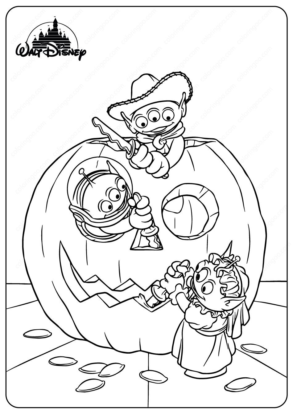 90 Toy Story Aliens Coloring Pages Printable 2