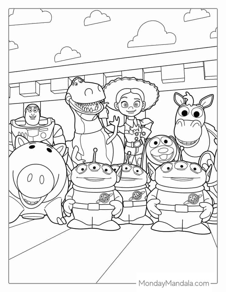 toy story aliens coloring pages printable jpg