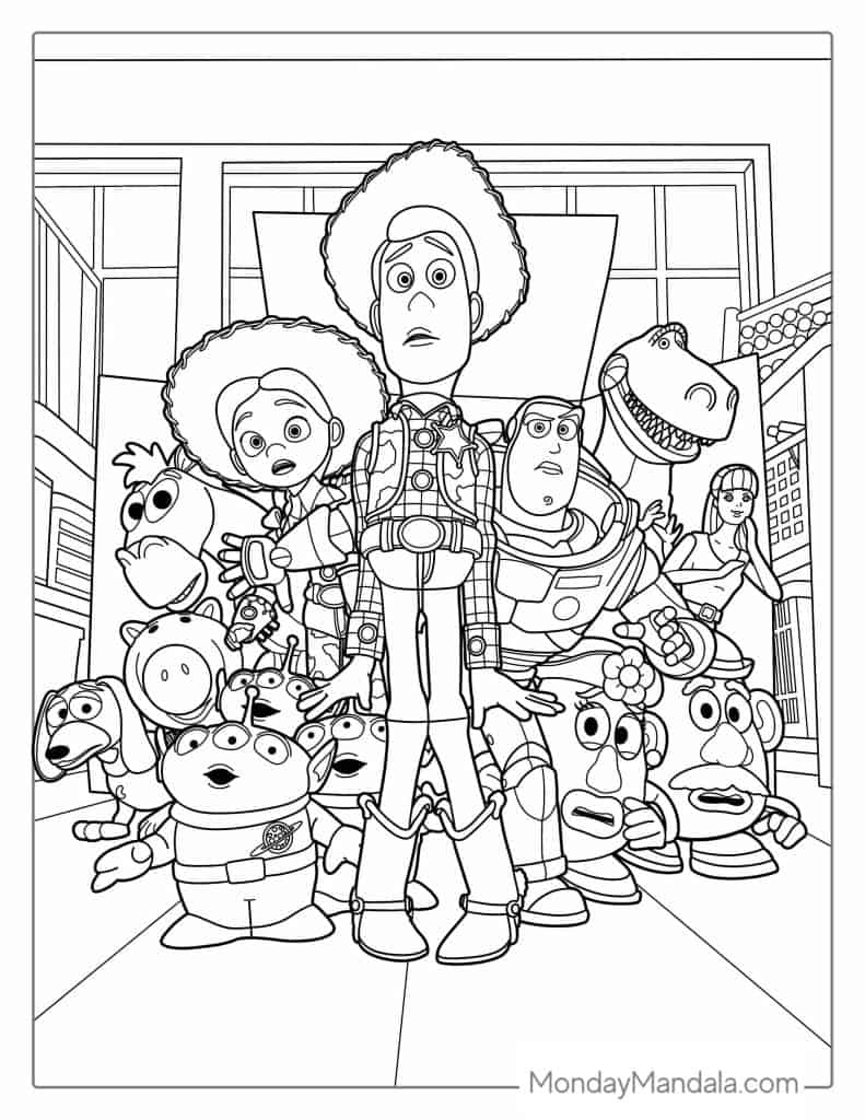 90 Toy Story Aliens Coloring Pages Printable 28