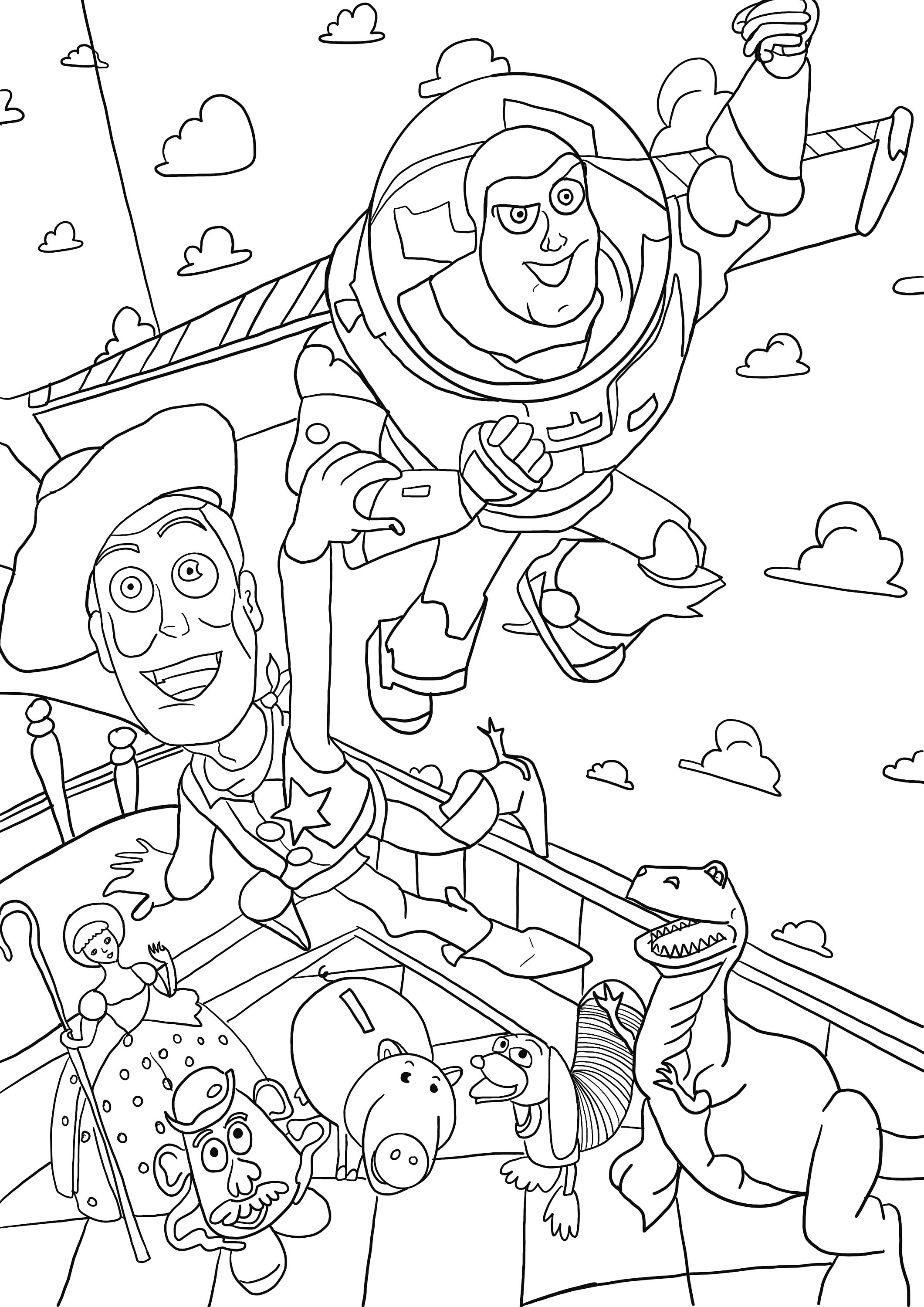 90 Toy Story Aliens Coloring Pages Printable 37