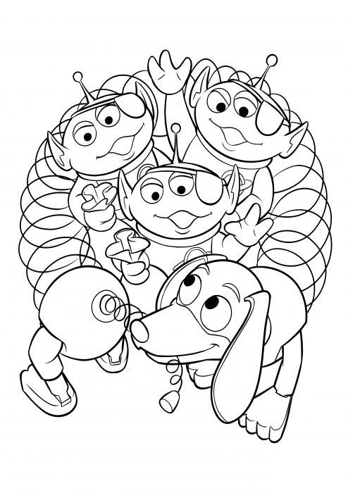 toy story aliens coloring pages printable jpg