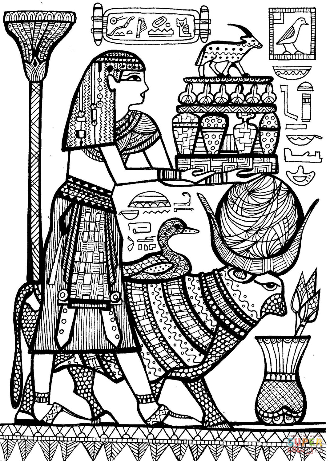 ancient egyptian coloring pages printable jpg