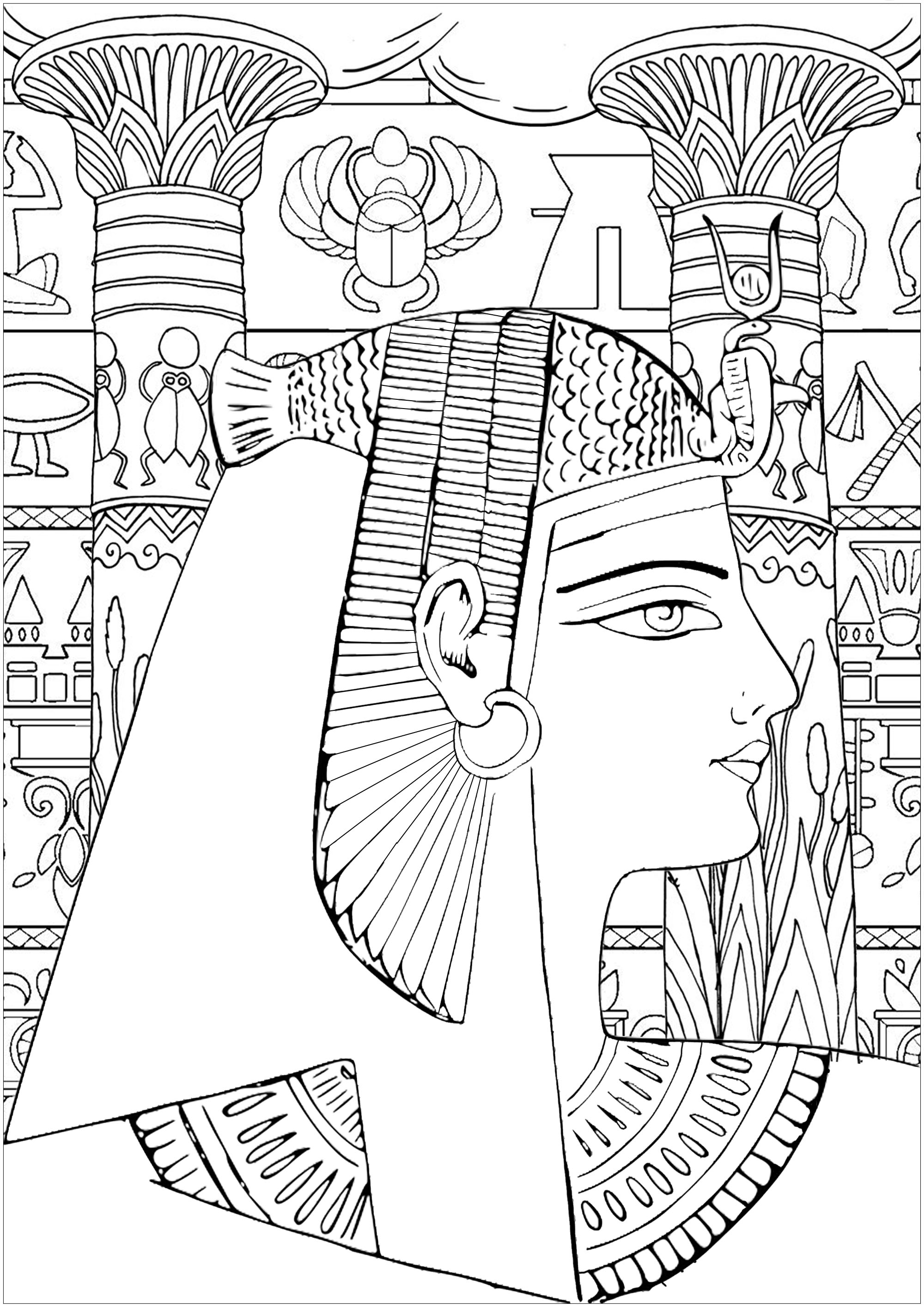 ancient egyptian coloring pages printable jpg