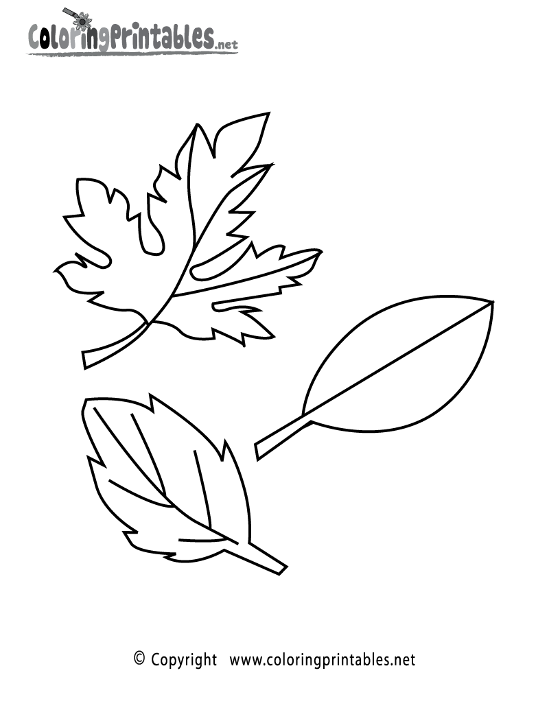 Autumn Leaves Coloring Pages Printable 13