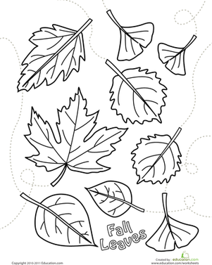 Autumn Leaves Coloring Pages Printable 17