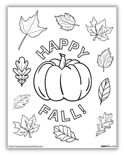 Autumn Leaves Coloring Pages Printable 20