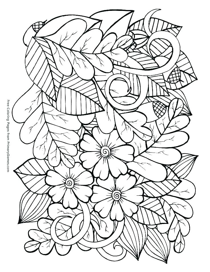 Autumn Leaves Coloring Pages Printable 26