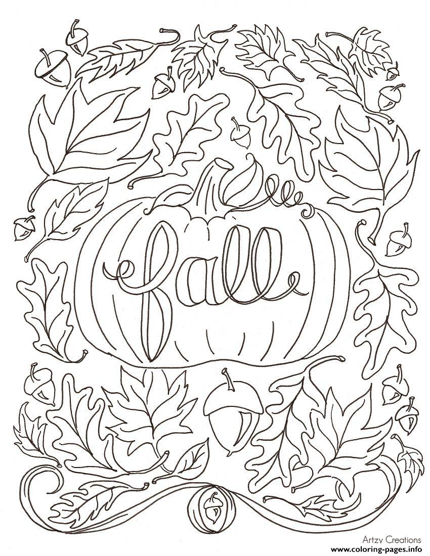 Autumn Leaves Coloring Pages Printable 30