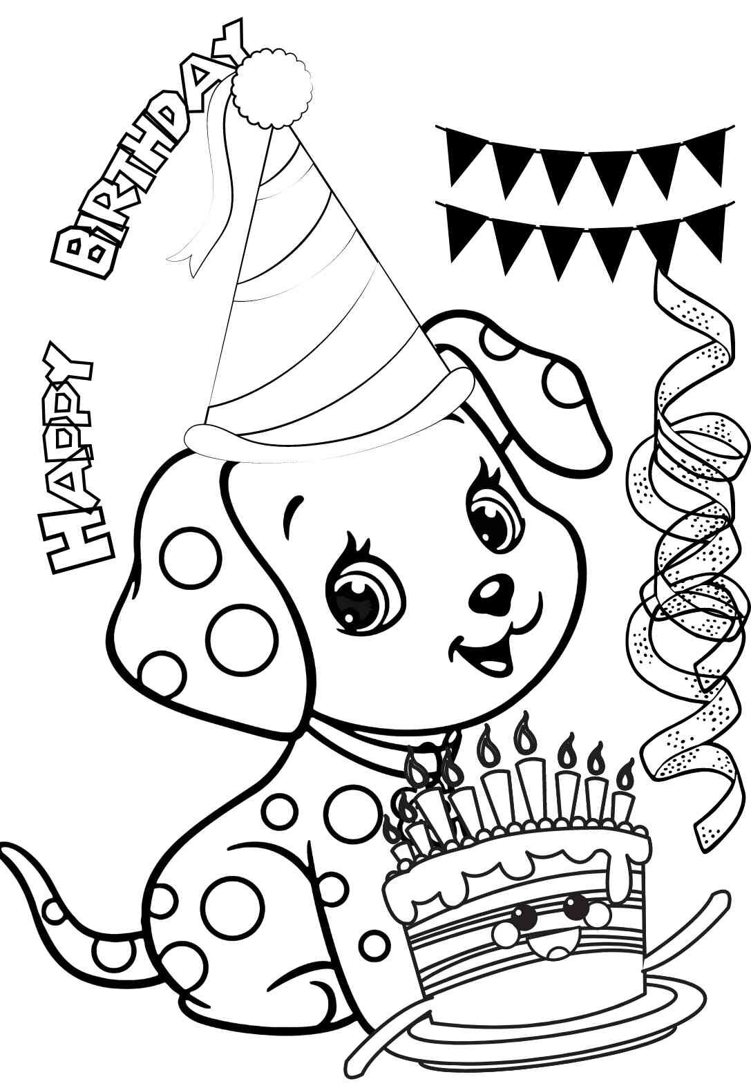 Dog Coloring Pages Printable Happiness 14